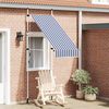 vidaXL Toldo retr&aacute;til manual 100 cm riscas azuis e brancas