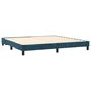 vidaXL Cama box spring c/ colch&atilde;o/LED 200x200 cm veludo azul-escuro
