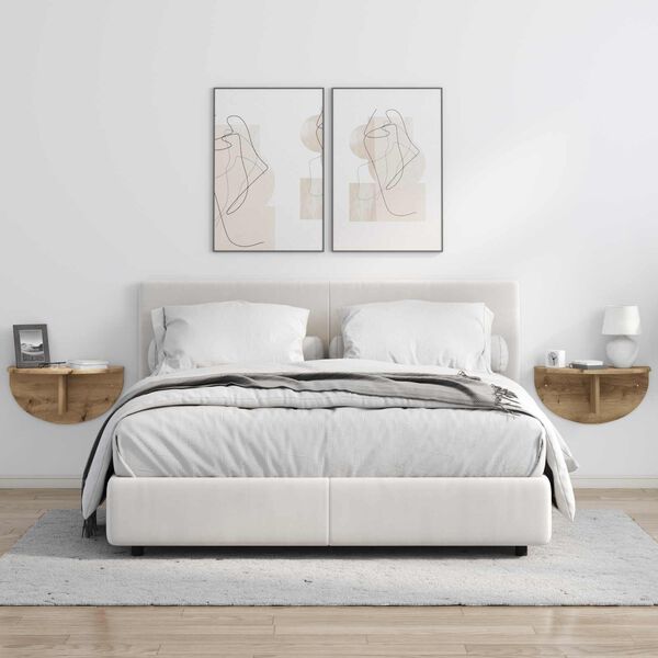 vidaXL Prateleira de Parede Carvalho Artesanal 48 x 24 x 24 cm