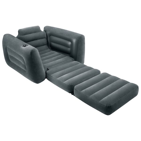 Intex Cadeira convertível em cama 117x224x66 cm cinzento-escuro