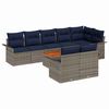 vidaXL Conjunto de Sof&aacute; de Jardim 9 unid. Cinzeto vime PE