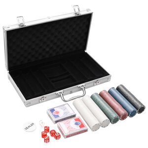vidaXL Conjunto de fichas de p&oacute;quer 300 pcs 4 g