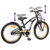 vidaXL Bicicleta Infantil 20 Polegadas para 6-11 Anos Preto