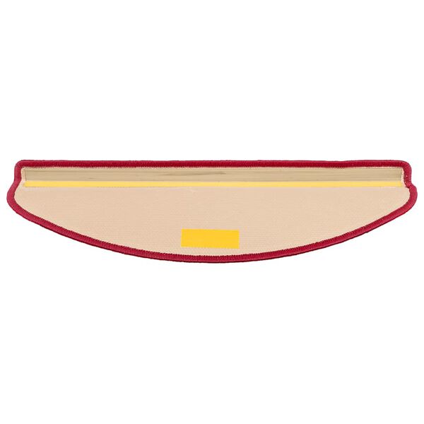 vidaXL Tapetes de escadas adesivos 10 pcs 65x21x4 cm vermelho