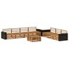 vidaXL Conjunto de Sof&aacute;s para Exterior 8 pcs Natural 79 x 79 x 37 cm