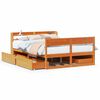 vidaXL Cama sem colch&atilde;o 120x190 cm madeira pinho maci&ccedil;a castanho-mel