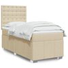 vidaXL Cama com molas/colch&atilde;o 80x200 cm tecido cor cr&egrave;me