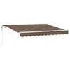 vidaXL Toldo retr&aacute;til Cinzento-acastanhado 450 &times; 300 cm