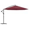 vidaXL Guarda-sol cantilever de jardim c/ poste alum&iacute;nio 350 cm bord&ocirc;