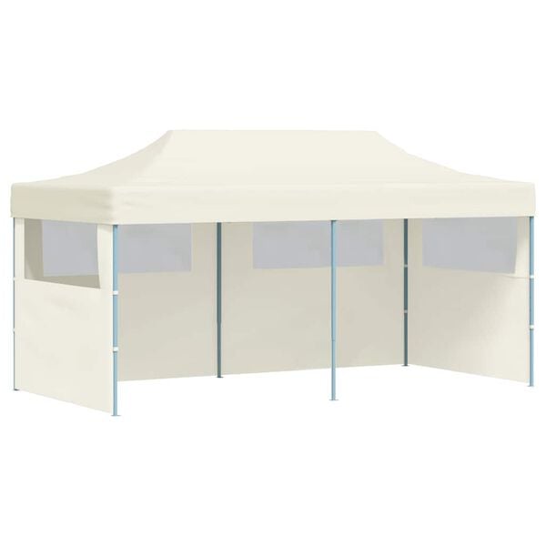 vidaXL Tenda para festas pop-up dobrável 3 x 6 m creme
