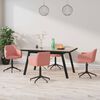 vidaXL Cadeiras de jantar girat&oacute;rias 4 pcs veludo rosa