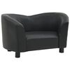 vidaXL Sof&aacute; para c&atilde;es 67x41x39 cm couro artificial preto