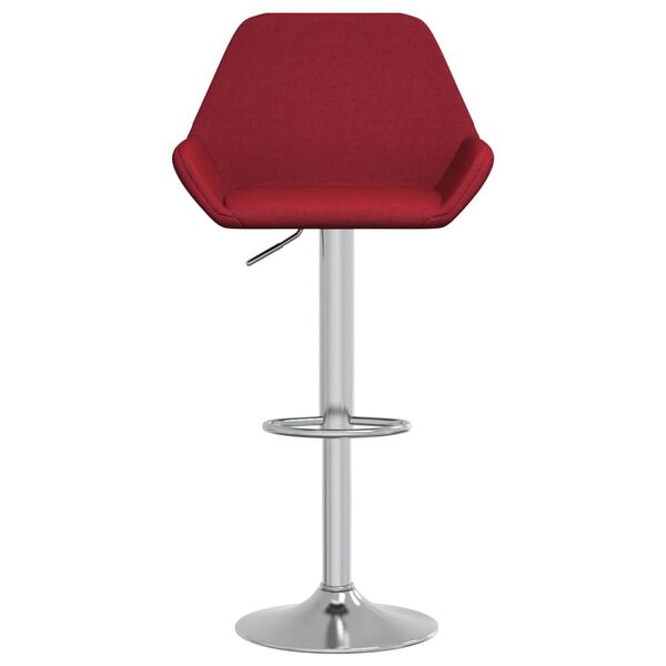 vidaXL Bancos de bar 2 pcs tecido vermelho tinto