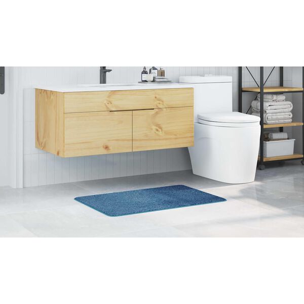 vidaXL Tapete de Banho Antiderrapante Azul 60 x 90 cm PP