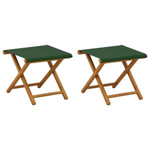 vidaXL Cadeira de Deck 2 pcs Madeira S&oacute;lida de Eucalipto Verde