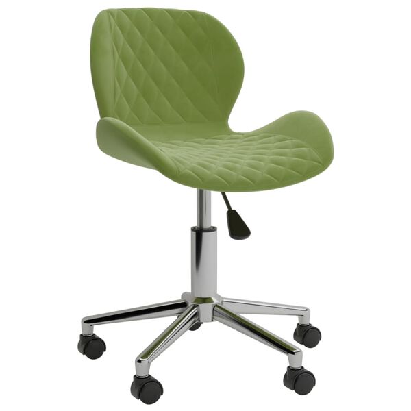 vidaXL Cadeiras de jantar girat&oacute;rias 2 pcs veludo verde-claro