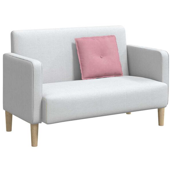 vidaXL Travesseiro para Costas Rosa 50 x 45 cm Tecido de Veludo Cotele