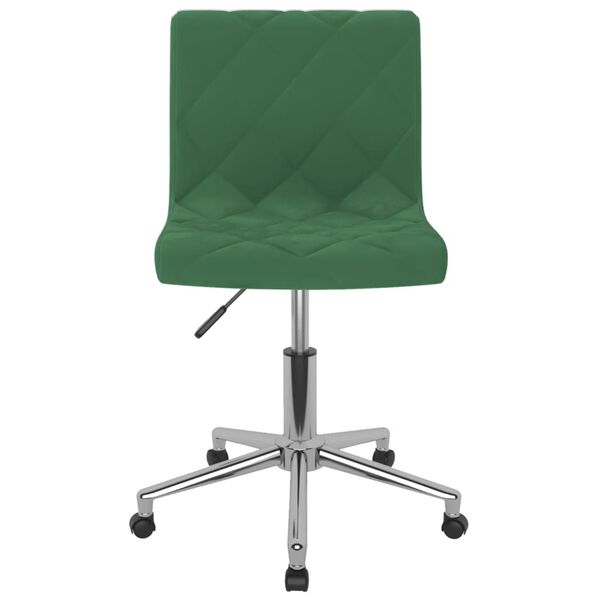vidaXL Cadeiras de jantar giratorias 2 pcs veludo verde-escuro