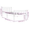vidaXL Estrutura cama pequena solteiro 75x190 cm madeira maci&ccedil;a