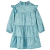 Vestido de manga comprida para crian&ccedil;a azul 116