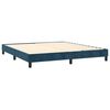 vidaXL Cama box spring c/ colch&atilde;o/LED 180x200 cm veludo azul-escuro