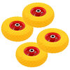 vidaXL Rodas p/ carrinho de carga manual 4 pcs PU maci&ccedil;o 3.00-4
