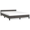 vidaXL Estrutura de cama sem colch&atilde;o 140x190 cm veludo cinzento-escuro
