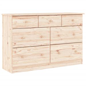 vidaXL C&oacute;moda ALTA 112x35x73 cm madeira de pinho maci&ccedil;a