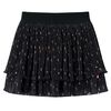 Saia para crianças com dois folhos preto 104