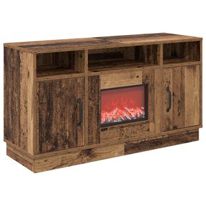vidaXL Lareira el&eacute;trica Madeira antiga 100 x 33 x 55 cm