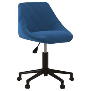 vidaXL Cadeira de escrit&oacute;rio girat&oacute;ria veludo azul