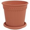 vidaXL Vasos de Plantas 6 pcs Vermelho Tijolo &Oslash; 17 x 14 cm Pl&aacute;stico