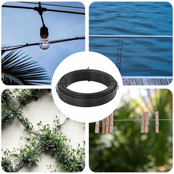 vidaXL Fio de amarração de cerca Antracite 80 m Aço