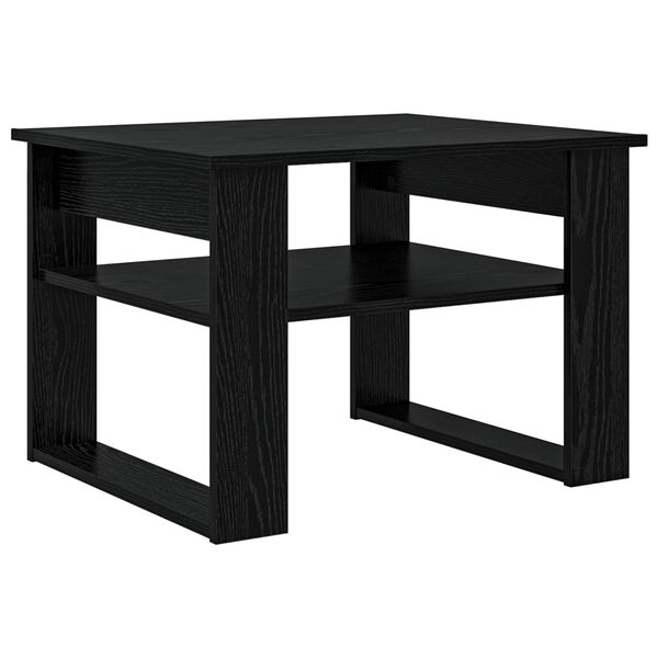 vidaXL Mesa de centro com armazenamento Carvalho Preto 64 x 54 x 44 cm