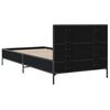 vidaXL Estrutura de cama 90x200 cm derivados de madeira/metal preto