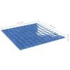 vidaXL Azulejo Mosaico 11 pcs Azul 50 x 50 cm Vidro