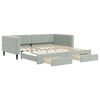 vidaXL Sof&aacute;-cama c/ gavet&atilde;o e gavetas 100x200 cm veludo cinzento-claro