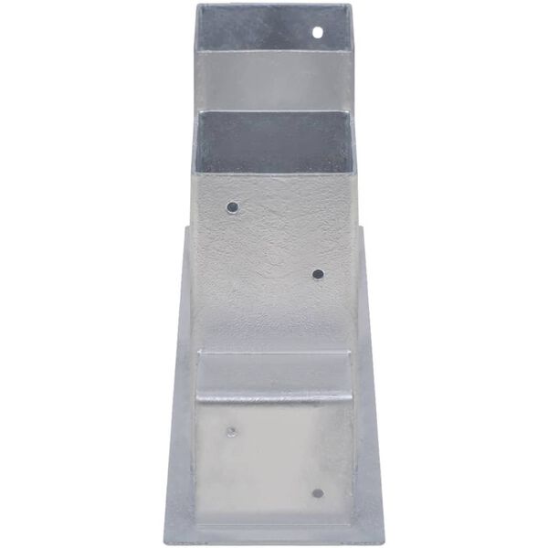 vidaXL Auxiliares de empilhamento de lenha 4 pcs a&ccedil;o prateado