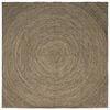 vidaXL Tapete de &Aacute;rea Natural e Preto 200 x 200 cm Juta