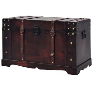 vidaXL Arca/ba&uacute; vintage em madeira 66x38x40 cm