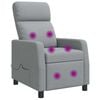 vidaXL Recliner de Massagem Cinzento-claro Tecido