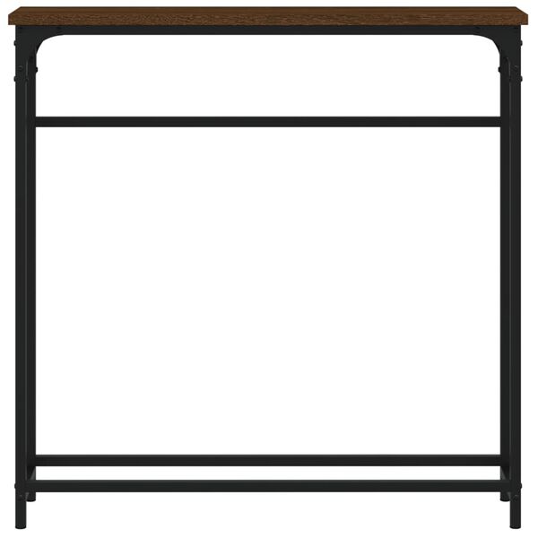 vidaXL Mesa consola 75x19,5x75 cm derivados madeira carvalho castanho