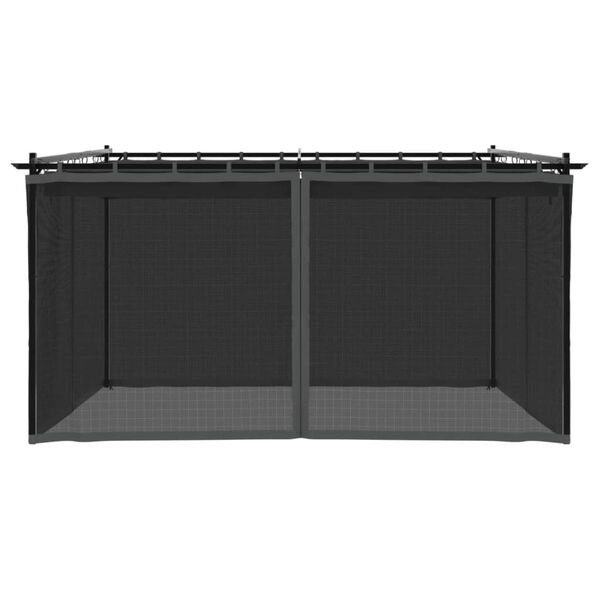 vidaXL Gazebo com paredes de malha 4x3 m a&ccedil;o antracite