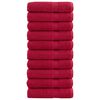 vidaXL Toalhas de m&atilde;os premium SOLUND 10pcs 50x100cm 600 gsm vermelho