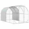 vidaXL Galinheiro Prateado 400 x 200 x 200 cm A&ccedil;o Galvanizado