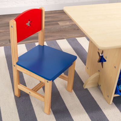 KidKraft Conjunto de mesa e 2 cadeiras com estrelas