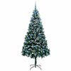 vidaXL &Aacute;rvore de Natal Artificial Verde 210 cm PVC, A&ccedil;o e Pl&aacute;stico