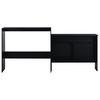 vidaXL Mesa de bar com 2 tampos preto 130x40x120 cm
