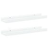 vidaXL Unidade de prateleiras com rebordo 2 pcs 40x9x3 cm MDF branco