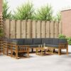 vidaXL Conjunto de Sof&aacute;s para Exterior 10 pcs Natural e Antracite